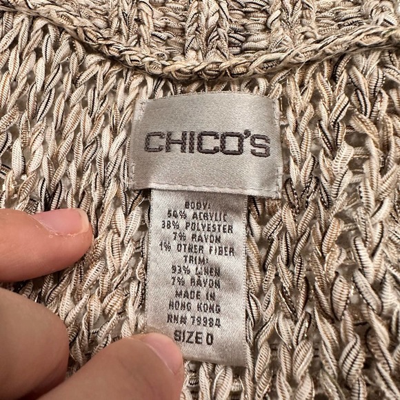 Chico's Women's Tan Brown Cardigan Sweater sz S - Picture 4 of 5